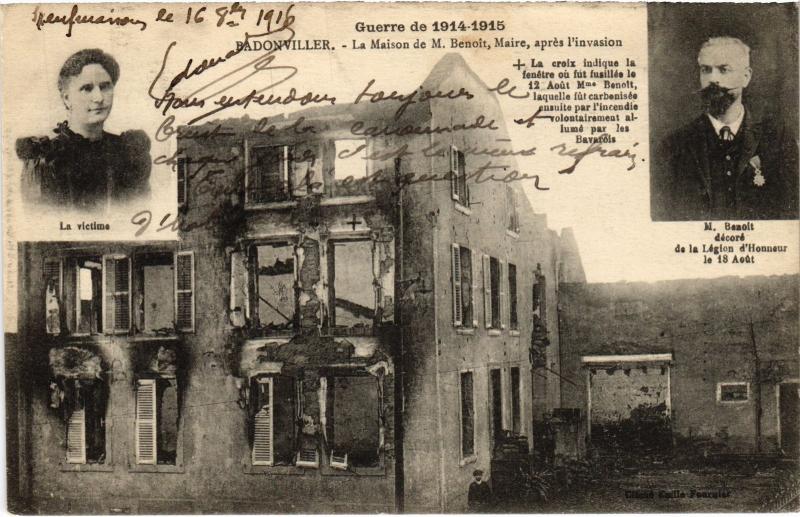 Carte postale ancienne Badonviller Maison de M. Benoit à Badonviller