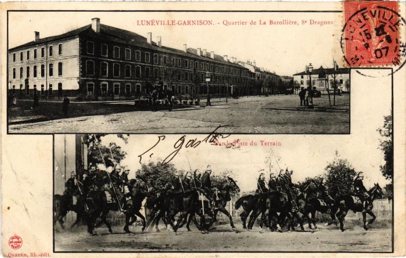 Carte postale ancienne Luneville Quartier de la Barolliere