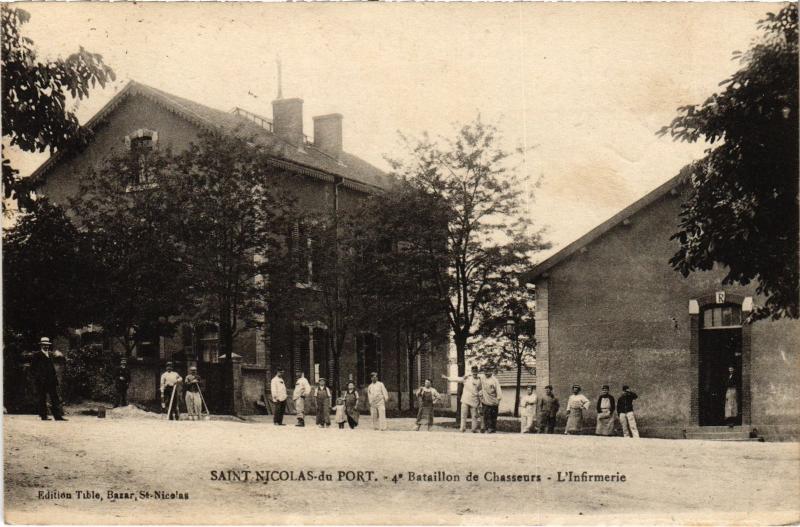 Carte postale ancienne St Nicolas du Port 4e Bataillon de Chasseurs