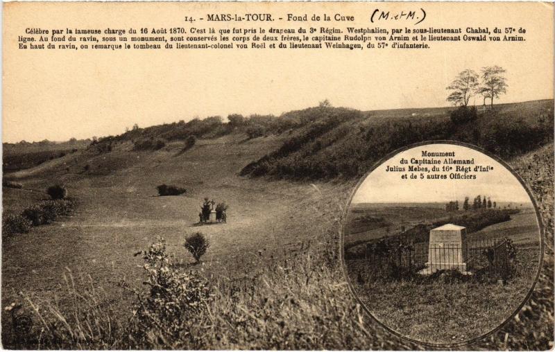 Carte postale ancienne Mars la Tour fond de la cuve à Mars-la-Tour