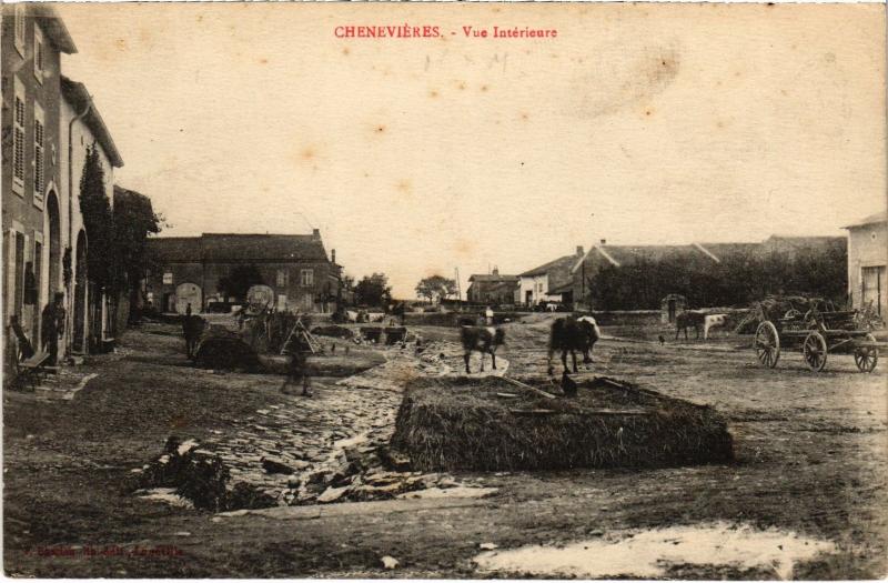 Carte postale ancienne Chenevieres vue interieure