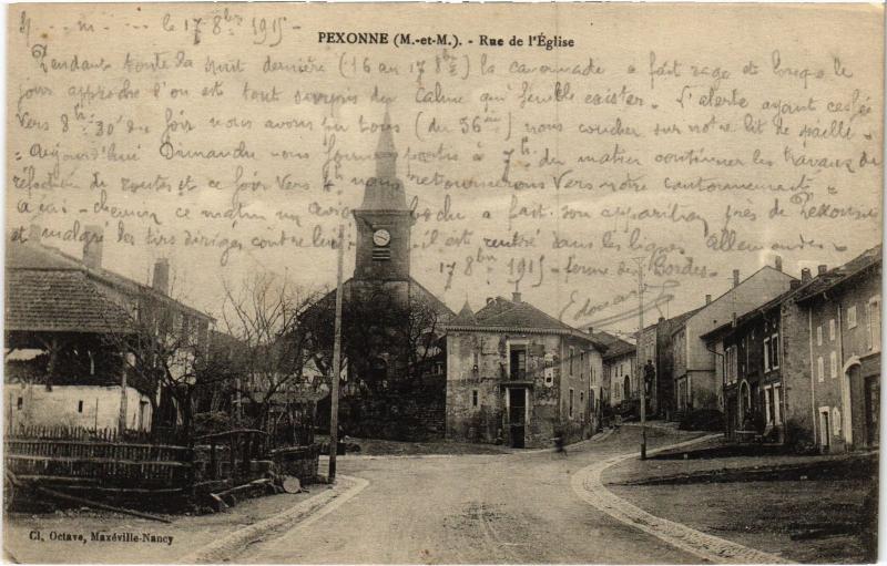 Carte postale ancienne Pexonne Rue de l'Eglise à Pexonne