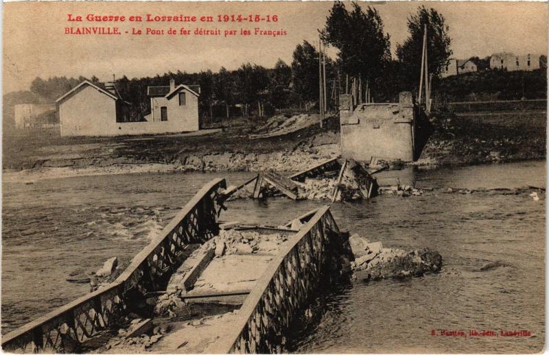 Carte postale ancienne Blainville Pont de fer