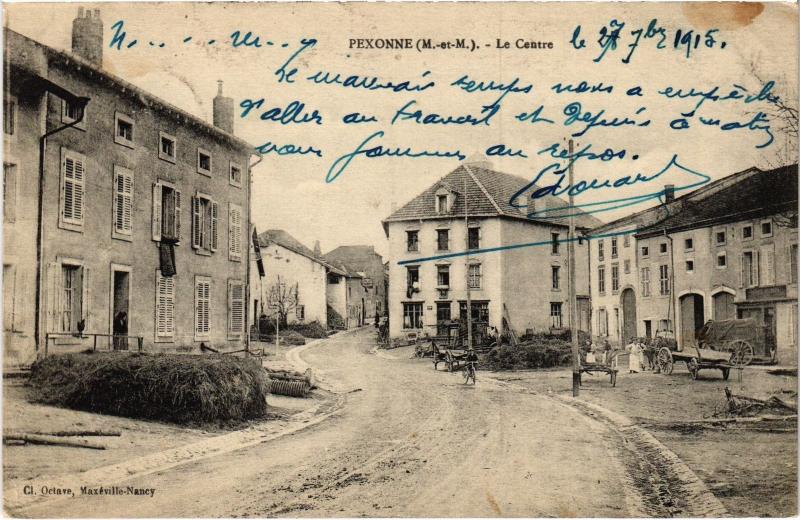 Carte postale ancienne Pexonne le centre à Pexonne