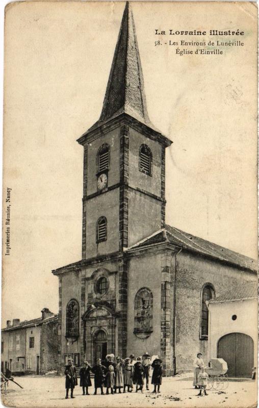 Carte postale ancienne Einville eglise