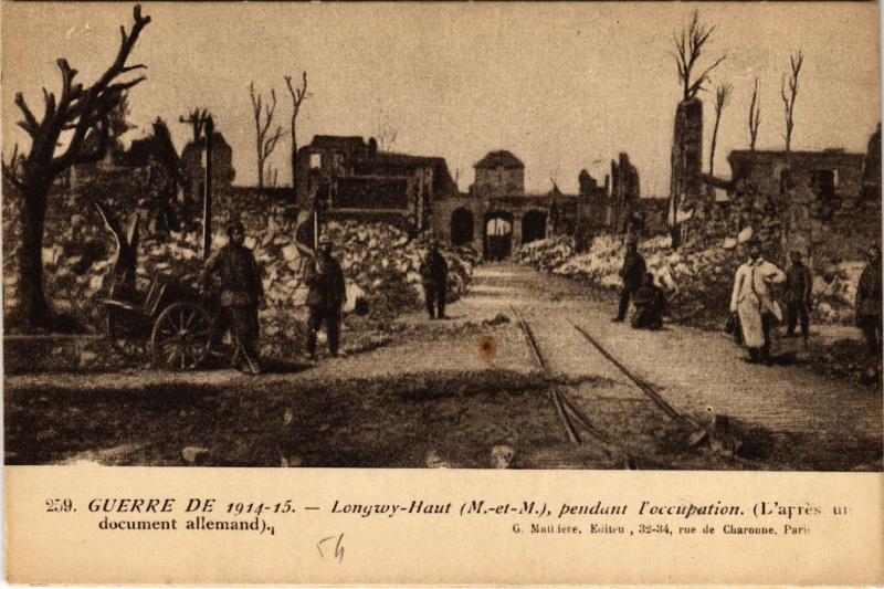Carte postale ancienne Longwy pendant l'occupation à Longwy