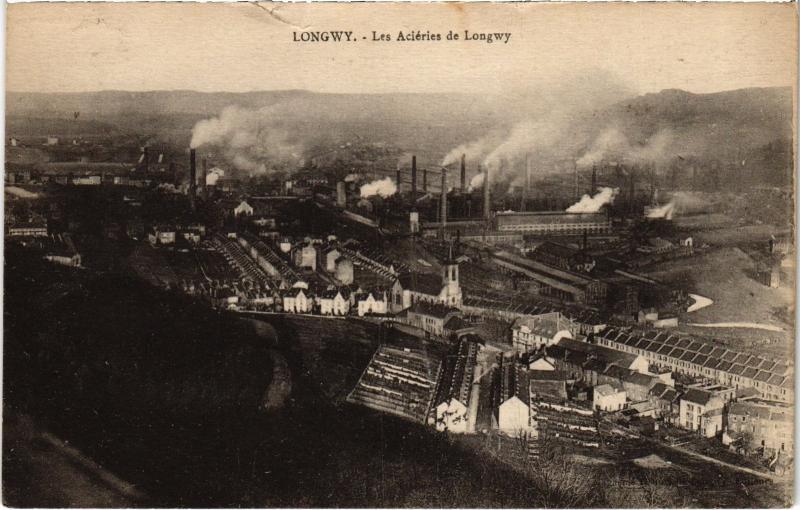 Carte postale ancienne Longwy les Acieries à Longwy