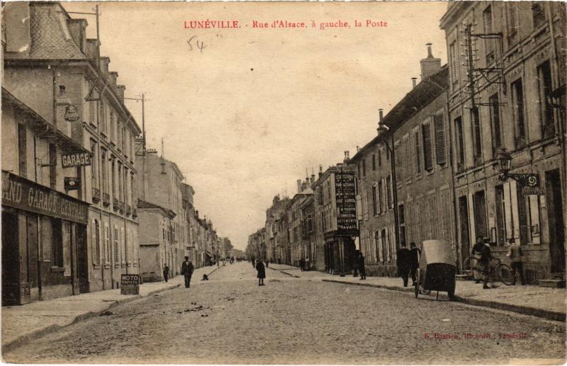 Carte postale ancienne Luneville Rue d'Alsace