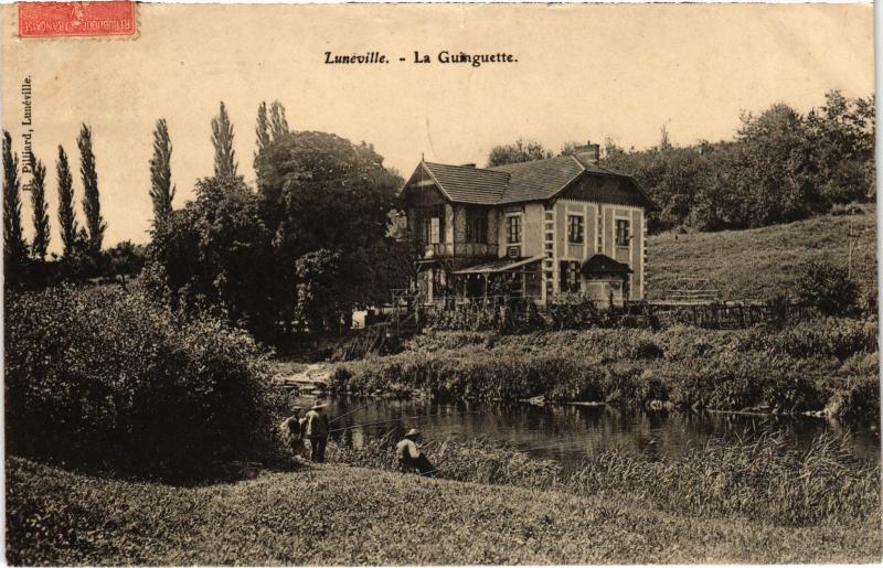 Carte postale ancienne Luneville la Guinguette