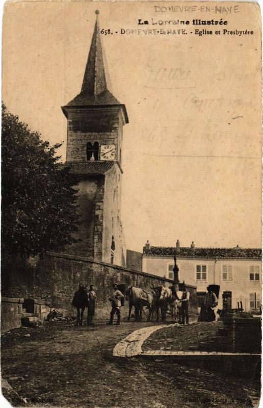 Carte postale ancienne Domevre Eglise et Presbytere