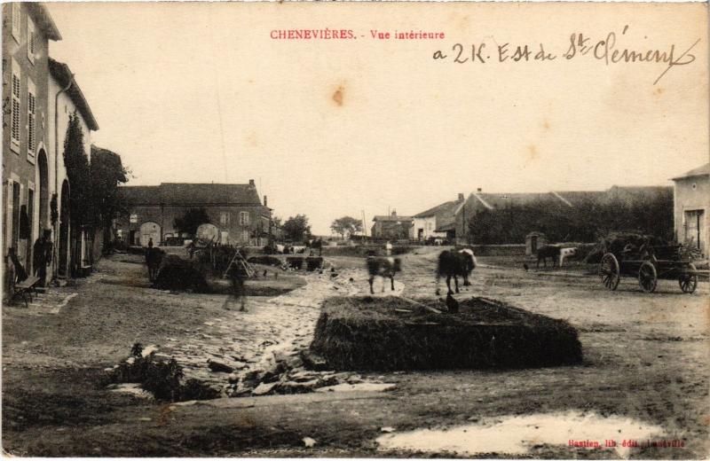 Carte postale ancienne Chenevieres vue interieure
