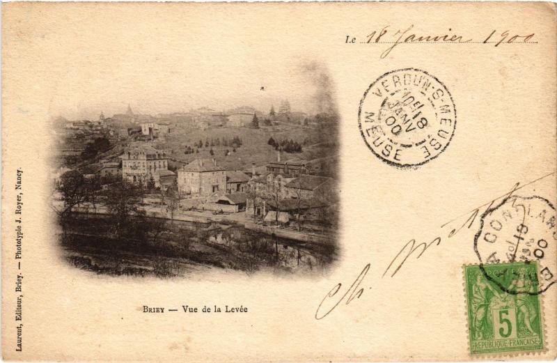 Carte postale ancienne Briey vue de la Levee