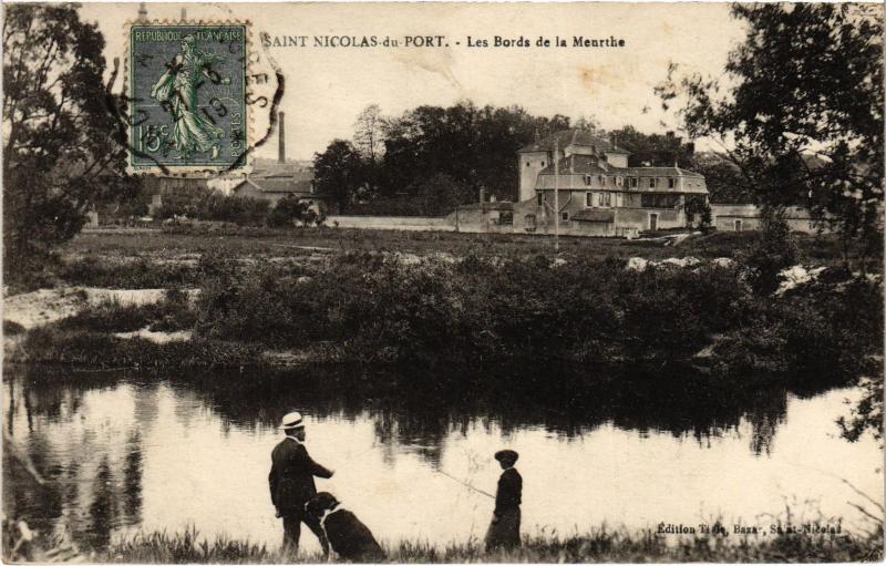 Carte postale ancienne St Nicolas du Port Bords de ka Meurthe