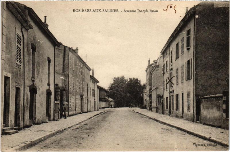 Carte postale ancienne Rosieres aux Salines Avenue Joseph Ruau