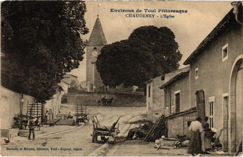 Carte postale ancienne Chaudeney Eglise