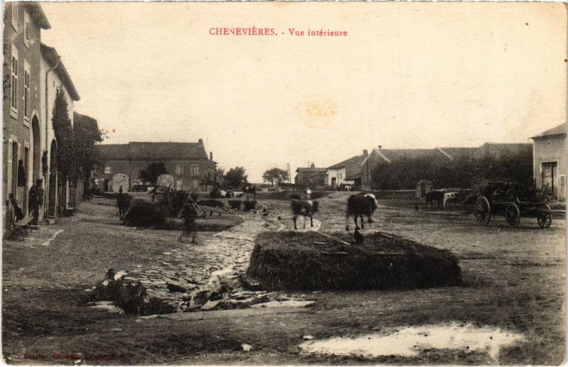 Carte postale ancienne Chenevieres vue interieure