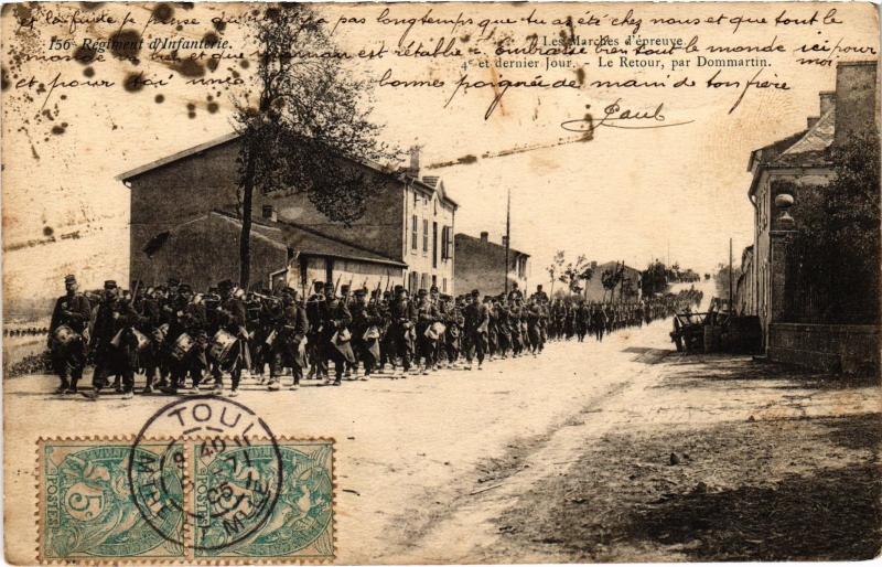 Carte postale ancienne Retour par Dommartin