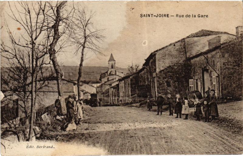 Carte postale ancienne St Joire Rue de la Gare