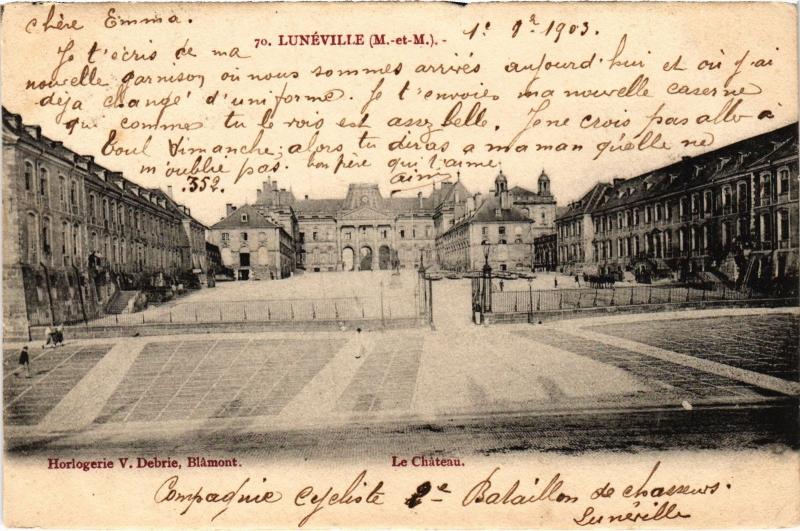 Carte postale ancienne Luneville le chateau