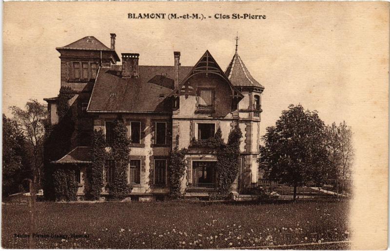 Carte postale ancienne Blamont Clos Saint-Pierre