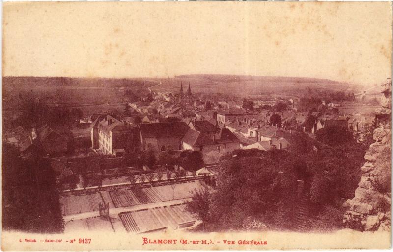 Carte postale ancienne Blamont vue generale