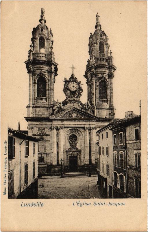 Carte postale ancienne Luneville Eglise Saint-Jacques