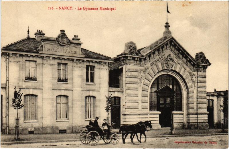 Carte postale ancienne Nancy Gymnase Municipal à Nancy