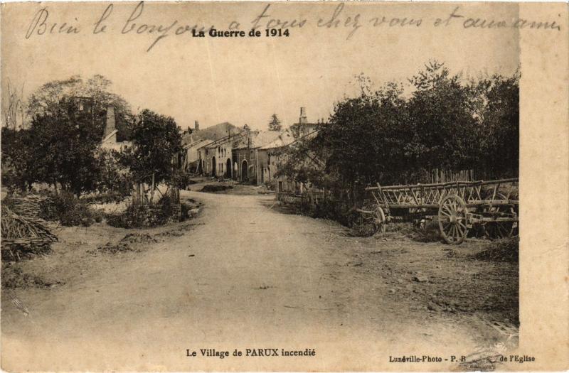 Carte postale ancienne Parux à Parux