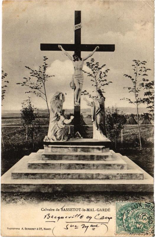 Carte postale ancienne Calvaire de Sassetot le Mal Garde