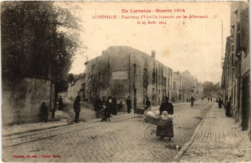 Carte postale ancienne Luneville Faubourg d'Einville