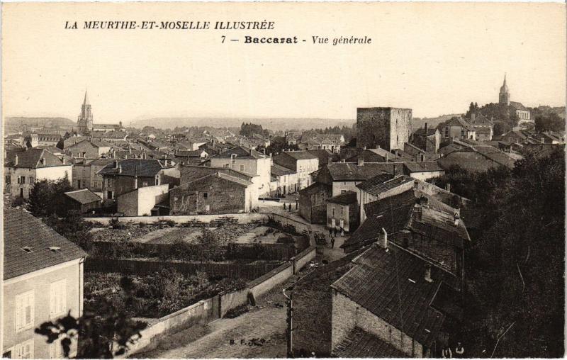 Carte postale ancienne Baccarat vue generale à Baccarat