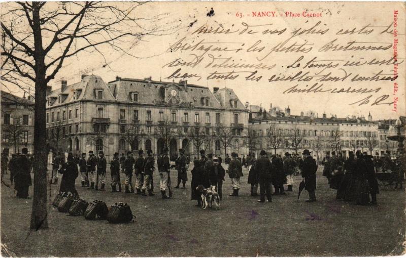 Carte postale ancienne Nancy Place Carnot à Nancy