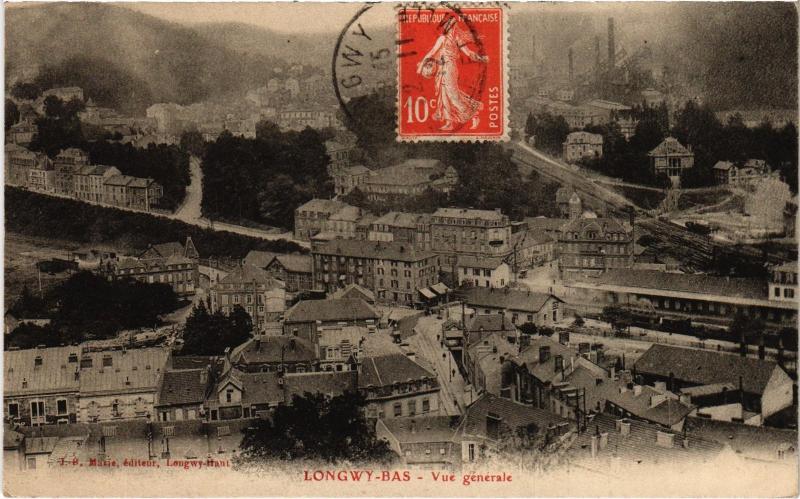 Carte postale ancienne Longwy vue generale à Longwy