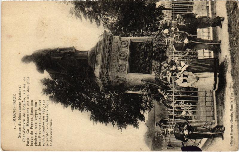Carte postale ancienne Mars la Tour Statue du Monument National à Mars-la-Tour