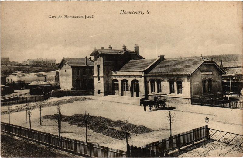 Carte postale ancienne Homecourt la gare