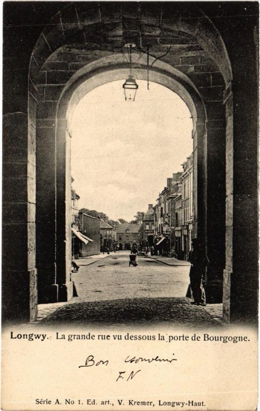 Carte postale ancienne Longwy Grande Rue à Longwy