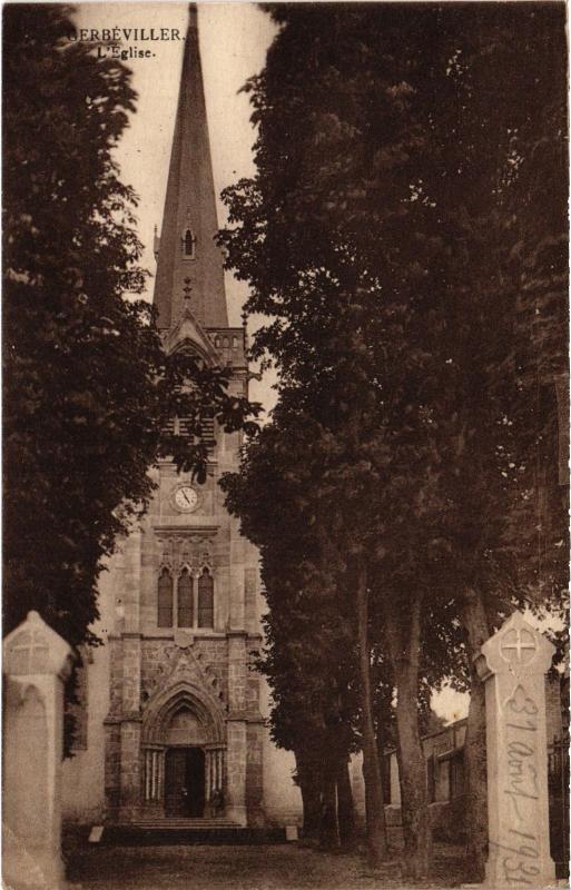 Carte postale ancienne Gerbeviller eglise