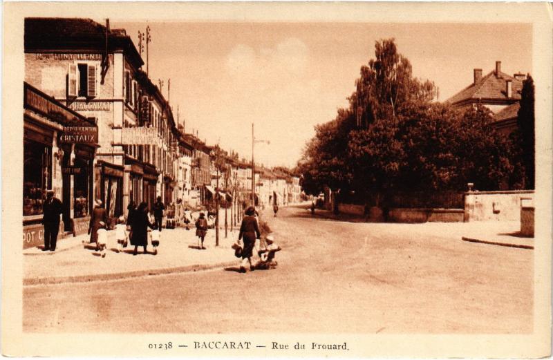 Carte postale ancienne Baccarat Rue du Frouard à Baccarat