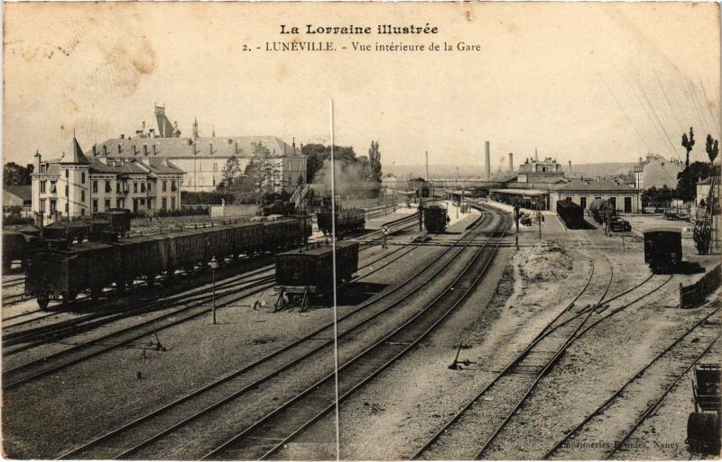 Carte postale ancienne Luneville la gare