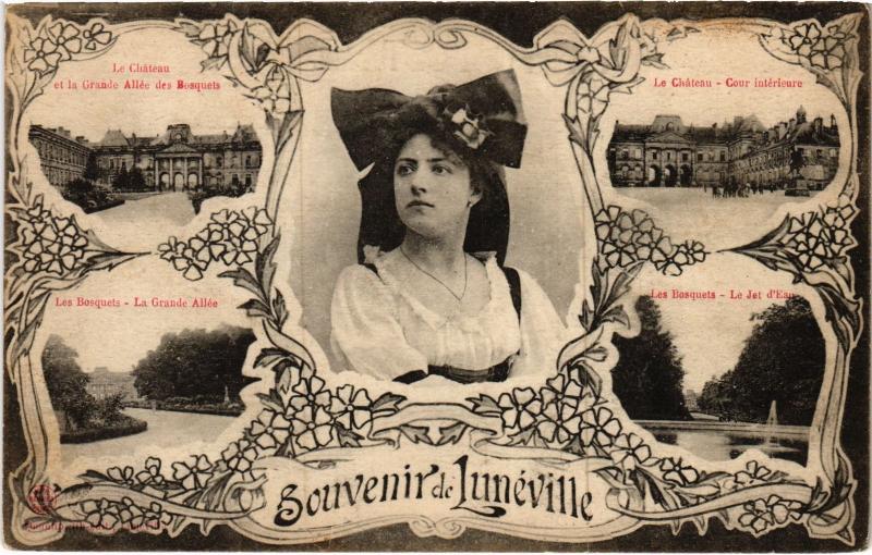Carte postale ancienne Luneville souvenir