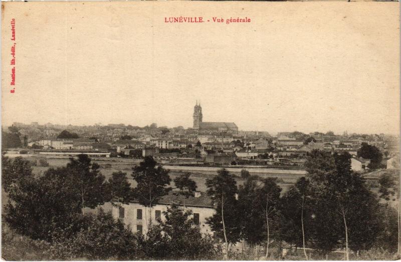 Carte postale ancienne Luneville vue generale