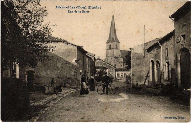 Carte postale ancienne Blenod Rue de la Barre