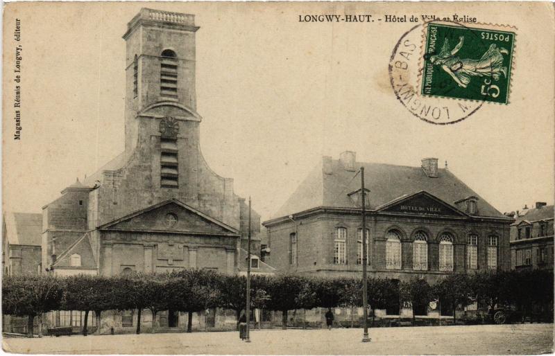 Carte postale ancienne Longwy Hotel de Ville à Longwy