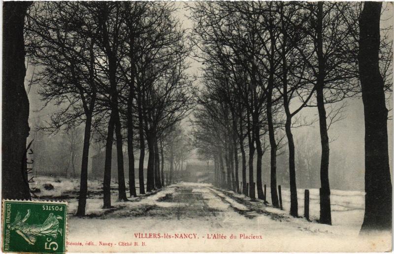 Carte postale ancienne Villers les Nancy Allee du Placieux à Nancy