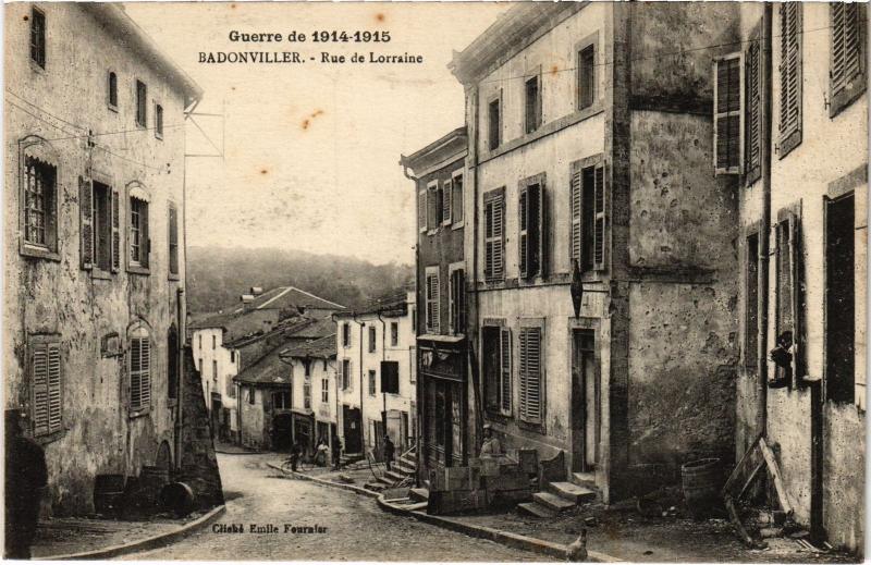 Carte postale ancienne Badonviller Rue de Lorraine à Badonviller