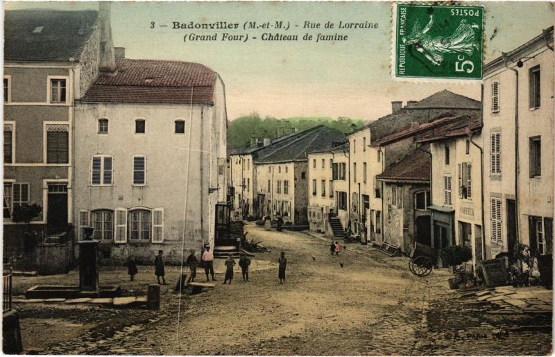 Carte postale ancienne Badonviller Rue de Lorraine à Badonviller