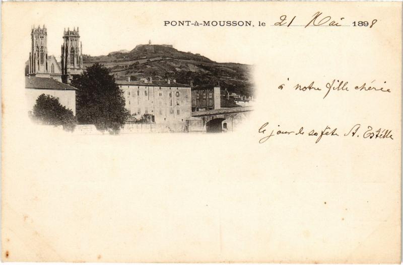 Carte postale ancienne Pont a Mousson à Mousson