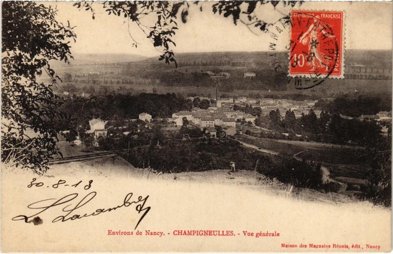 Carte postale ancienne Champigneulles vue generale à Champigneulles