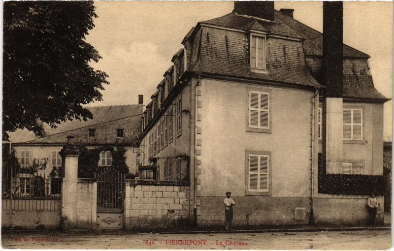 Carte postale ancienne Pierrepont le chateau à Pierrepont