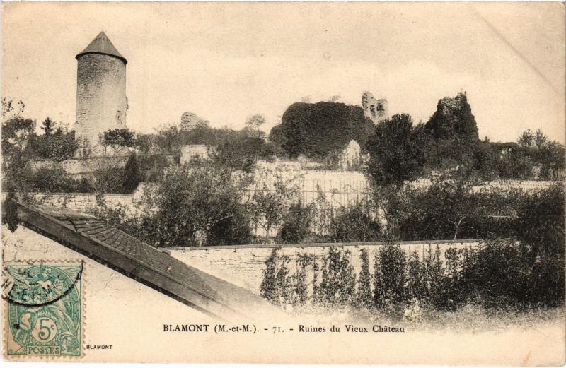 Carte postale ancienne Blamont Ruines du vieux chateau